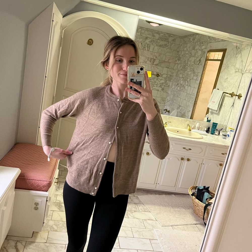 Brown cardigan